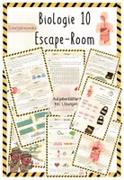Vorschau - Spiele - Schuljahresbeginn | Wiederholung | Biologie 10 | Escape Room | sofort einsetzbar - Deckblatt