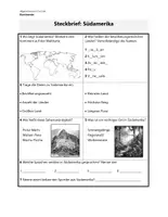 Vorschau - Arbeitsblätter - Südamerika – Text mit Steckbrief und Flaggenquiz - Seite 1