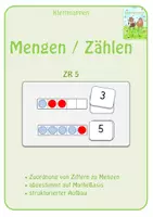 Vorschau - Fördermaterial/Inklusion - Klettmappe 1 - ZR 5 Menge/Zählen - Deckblatt
