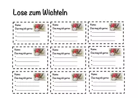 Vorschau - Arbeitsblätter - Vorlage Lose zum Wichteln - Seite 3