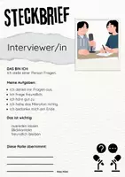 Vorschau - Poster - Steckbriefe Rollen für unsere Nachrichtensendung - Deckblatt