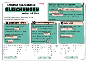 Vorschau - Arbeitsblätter - Quadratische Gleichungen: Lösungsstrategien - Merkblatt - Seite 3