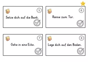 Vorschau - Fördermaterial/Inklusion - Lesen in Bewegung für Klasse 1/2: Lesekärtchen für die Sporthalle - Seite 2