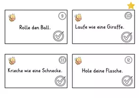 Vorschau - Fördermaterial/Inklusion - Lesen in Bewegung für Klasse 1/2: Lesekärtchen für die Sporthalle - Seite 3