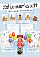 Vorschau - Arbeitsblätter - Zahlenwerkstatt - Stationen und Arbeitsblätter zum Kennenlernen des Zahlenraum bis 10 - Deckblatt