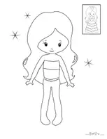 Vorschau - Arbeitsblätter - Kostenloses Freebie: Anziehpuppe für Mädchen – Basteln & kunst - Seite 3