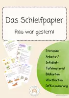 Vorschau - Arbeitsblätter - Das Schleifpapier! Schleifen von Holz - Deckblatt