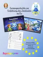 Vorschau - Arbeitsblätter - Einführung Zwielaut eu - mit Eumelchen nach Europa - Deckblatt