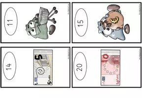 Vorschau - Arbeitsblätter - Rechenspaziergang ZR20 Geld (Addition / wie viel habe ich) - Seite 3