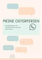 Vorschau - Arbeitsblätter - Osterferien Chatverlauf Schreibimpulse - Deckblatt