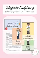 Vorschau - Arbeitsblätter - Satzglieder Einführung / Merkplakate + Tafelmaterial - Deckblatt