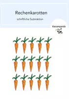 Vorschau - Spiele - Rechenkarotten schriftliche Subtraktion - Deckblatt