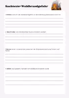 Vorschau - Arbeitsblätter - Sachtext Waldbrandgefahr - Seite 1
