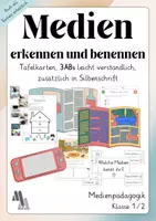 Vorschau - Arbeitsblätter - Medien entdecken - motivierende Aufgaben Klasse 1/2 - Deckblatt