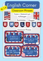 Vorschau - Präsentationen/Tafelbilder - Classroom Phrases / English Corner : Poster und Tafelmaterial - Deckblatt
