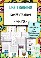 Vorschau - Arbeitsblätter - Konzentrationsübungen - Deckblatt