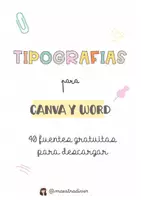 Vista previa - Decoración del aula - TIPOGRAFÍAS para CANVA & WORD - Portada