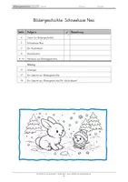 Vorschau - Arbeitsblätter - Winterliche Bildergeschichte für kreatives Schreiben - Schneehase Nesi - Seite 3