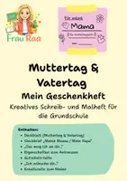Vorschau - Arbeitsblätter - Muttertag & Vatertag – Mein Geschenkheft - Deckblatt