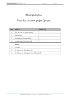 Vorschau - Mal- und Bastelvorlagen - Bildergeschichte für kreatives Schreiben - Fisch Blu und sein großer Sprung - Seite 3