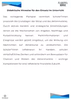 Vorschau - Arbeitsblätter - Börse im Unterricht – Planspiel zur Simulation von Aktienhandel (inkl. Material & Anleitung, Kl. 8-10) - Seite 1