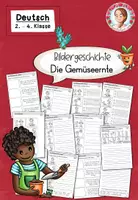 Vorschau - Stationenlernen - Bildergeschichten Frühling | Geschichten schreiben Klasse 2-4 - Deckblatt