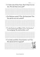 Vorschau - Unterrichtsreihen - Sachaufgaben Ostern 1.Klasse ZR 20 - Seite 1