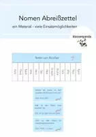 Vorschau - Spiele - Nomen Abreißzettel ein Material, verschiedene Aufgaben - Deckblatt
