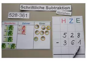 Vorschau - Videos - Erklärvideo Schriftliche Subtraktion Abziehverfahren - Seite 2