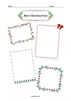 Vorschau - Mal- und Bastelvorlagen - Mein Weihnachten & meine Vorsätze | Reflexionsblätter für die Grundschule | Malen und Schreiben| 1. und 2. Klasse - Seite 1