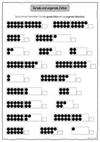 Vorschau - Arbeitsblätter - Gerade & ungerade Zahlen, Halbieren & Verdoppeln bis 20 – Arbeitsblätter mit Legematerial (Klasse 1–2) - Seite 1
