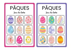 Aperçu - Jeux - Loto des œufs de Pâques pour les petits - Page de couverture