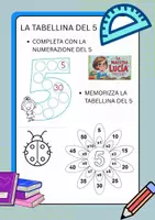 anteprima - Esercizi - TABELLINA DEL 5 - Pagina di copertina
