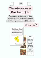Vorschau - Arbeitsblätter - Weinanbau Rheinland-Pfalz - Stationsarbeit (Kl. 3-5) - Deckblatt