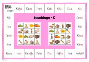 Vorschau - Spiele - Buchstabeneinführung - Lesebingo K (Karibu) - Seite 3