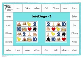 Vorschau - Spiele - Buchstabeneinführung - Lesebingo Z (Karibu) - Seite 2