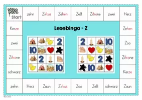 Vorschau - Spiele - Buchstabeneinführung - Lesebingo Z (Karibu) - Seite 3