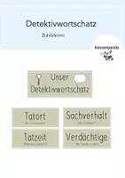 Vorschau - Arbeitsblätter - Detektivwortschatz Zuhörkrimi - Deckblatt