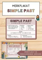 Vorschau - Poster - Merkplakat - SIMPLE PAST - editierbar - Deckblatt