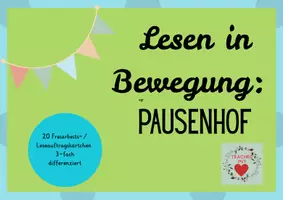 Vorschau - Fördermaterial/Inklusion - Lesen in Bewegung Klasse 1/2: Leseaufträge für den Pausenhof - Deckblatt