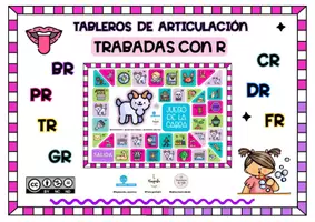 Vista previa - Juegos / Gamificación - Super tableros de articulación - Sílabas trabadas con R - página 1
