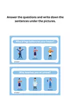 Vorschau - Arbeitsblätter - I can answer- Who questions Jobs - Seite 1