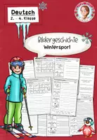 Vorschau - Stationenlernen - Bildergeschichten/Kurzgeschichten schreiben: Winter / Wintersport (Klasse 2 bis 4) Deutsch - Deckblatt