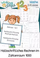 Vorschau - Arbeitsblätter - Halbschriftlich multiplizieren & dividieren | Zehnereinmaleins | Mathe Klasse 3 - Deckblatt