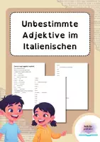 Vorschau - Arbeitsblätter - Schede didattiche sugli aggettivi indefiniti in italiano / unbestimmte Adjektive im Italienischen - Deckblatt