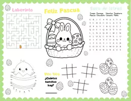 Vista previa - Manualidades / Dibujos para colorear - Mantel/Individual de Pascua en Diferentes Colores | PDF - página 2