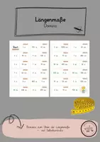 Vorschau - Arbeitsblätter - Sparpaket: Längenmaße | Größen - Seite 1