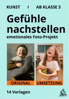 Vorschau - Unterrichtsreihen - Gefühle nachstellen 📸 Foto-Kunst ab Klasse 3 - Deckblatt