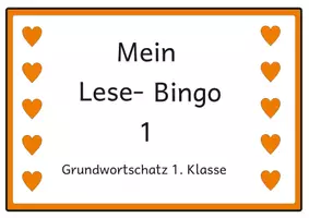 Vorschau - Spiele - Lesebingo Grundwortschatz 1 für die 1. Klasse - Deckblatt