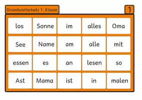 Vorschau - Spiele - Lesebingo Grundwortschatz 1 für die 1. Klasse - Seite 3